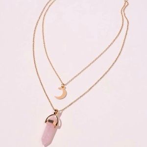 1pc Letter & Butterfly Charm Layered Necklace